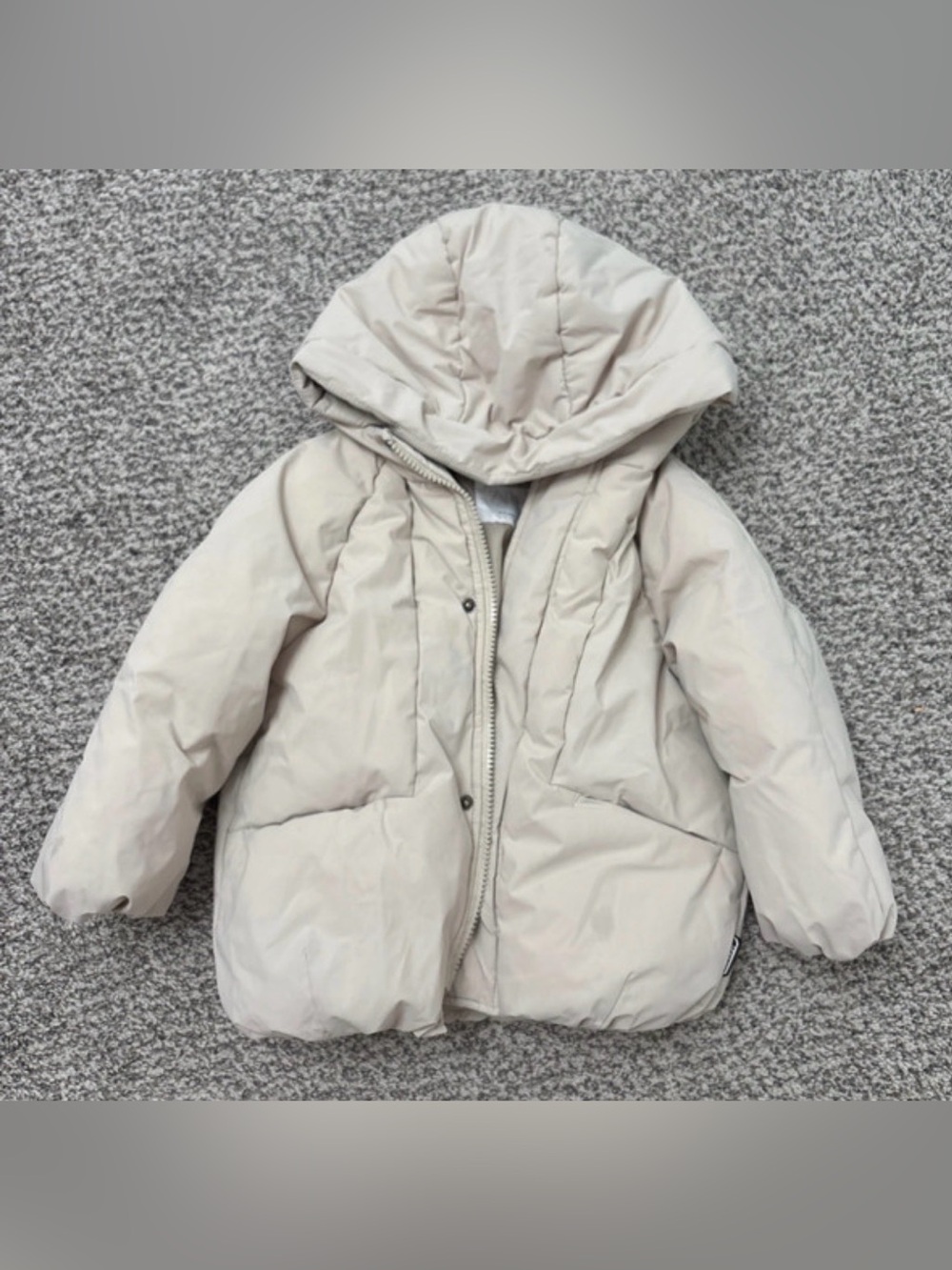 zara puffer coat size 3/4T